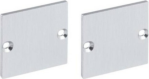 Barthelme Endkappen-Set aus Aluminium in Silber, quadratisch - Bild 1