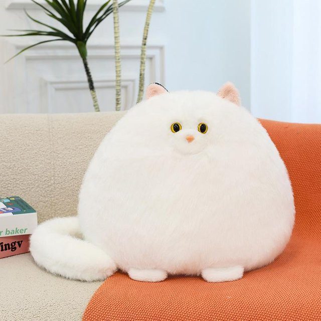 Yiran Health & Beauty Katzenpuppen Plüschtiere, Weiß, 35cm - Bild 1