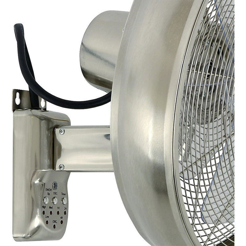 Lucci AIR BC Wandventilator in Chrom, 50W, Durchmesser: 41 cm, schwenkbar mit Fernbedienung - Bild 2