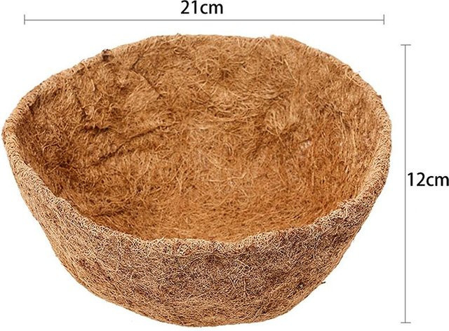 Dulcet Kokosfaser-Einsätze für Hängekörbe und Gartenpflanzgefäße, rund, braun, 8 inch - Bild 1
