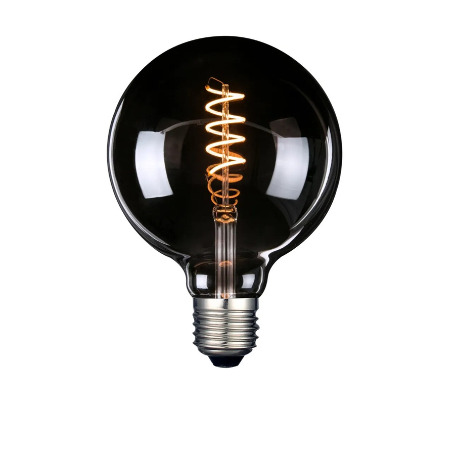 LUXULA LED Filament Leuchtmittel Spiral Globe E27 Dimmbar Warmweiß Schwarzglas Kugelform - Bild 2