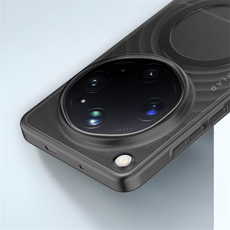 Transparente Vivo X300 Ultra Handyhülle mit Wellenmuster und MagSafe Magnetfunktion in Schwarz - Bild 5