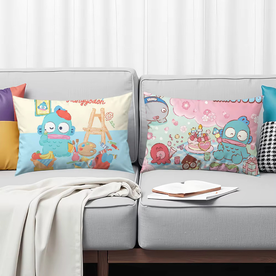 Sanrio Hangyodon Kissenbezug Kawaii Design für Sofa und Wohnzimmer - Bild 2