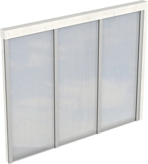 Skan Holz Seitenwand aus Holz und Polycarbonat in Weiß, B/H: 255 x 200 cm - Bild 1