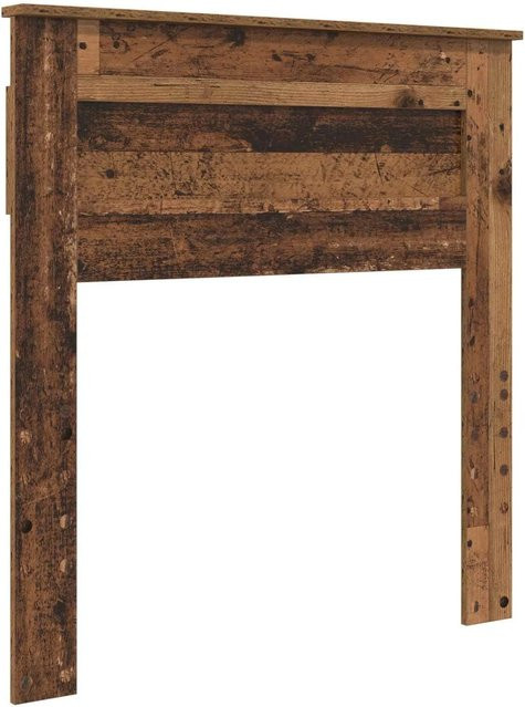 vidaXL Kopfteil aus Altholz in Braun, Modernes Bettgestell aus Holzwerkstoff, Breite: 80 cm - Bild 1