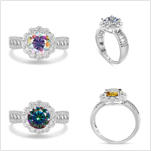Verlobungsring 925 Silber, Moissanite, Damen - Bild 1