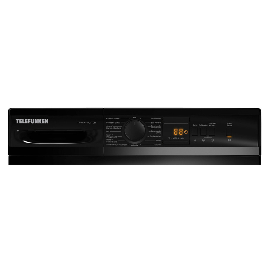 Telefunken Waschmaschine TF-WM-4421T0B in Schwarz mit 6 kg Waschkapazität - Bild 2