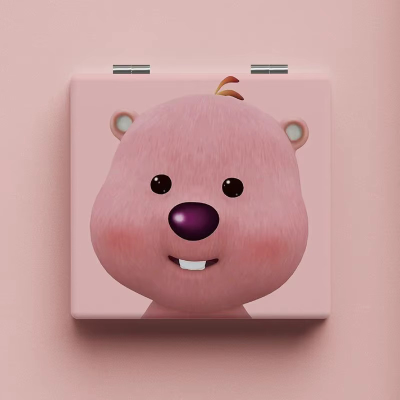 Pororo Handspiegel, pink, faltbar, doppelseitig - Bild 2
