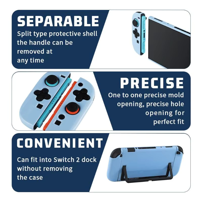 TPU Schutzhülle in Blau für Nintendo Switch 2. Generation Konsole (NS2) - Bild 2