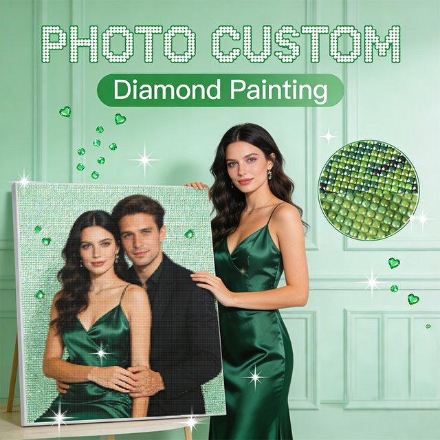 HUACAN Foto-Diamantmosaik, Diamantmalerei, ab 14 Jahren, Bunt/Mehrfarbig - Bild 1