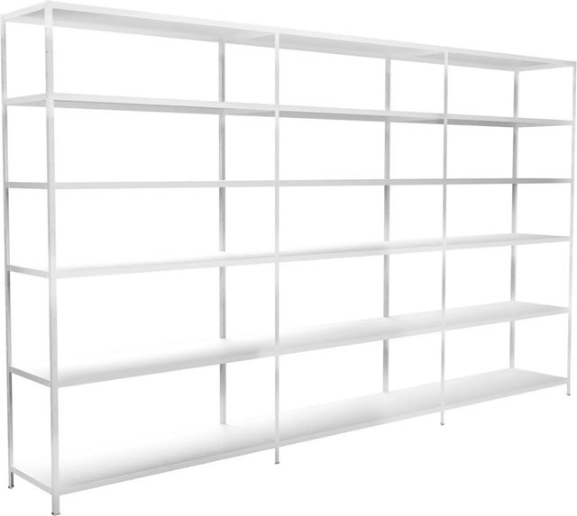 Schulte Regalwelt Steck-Grundregal in Weiß, H 230 cm x B 260 cm x T 35 cm - Bild 1