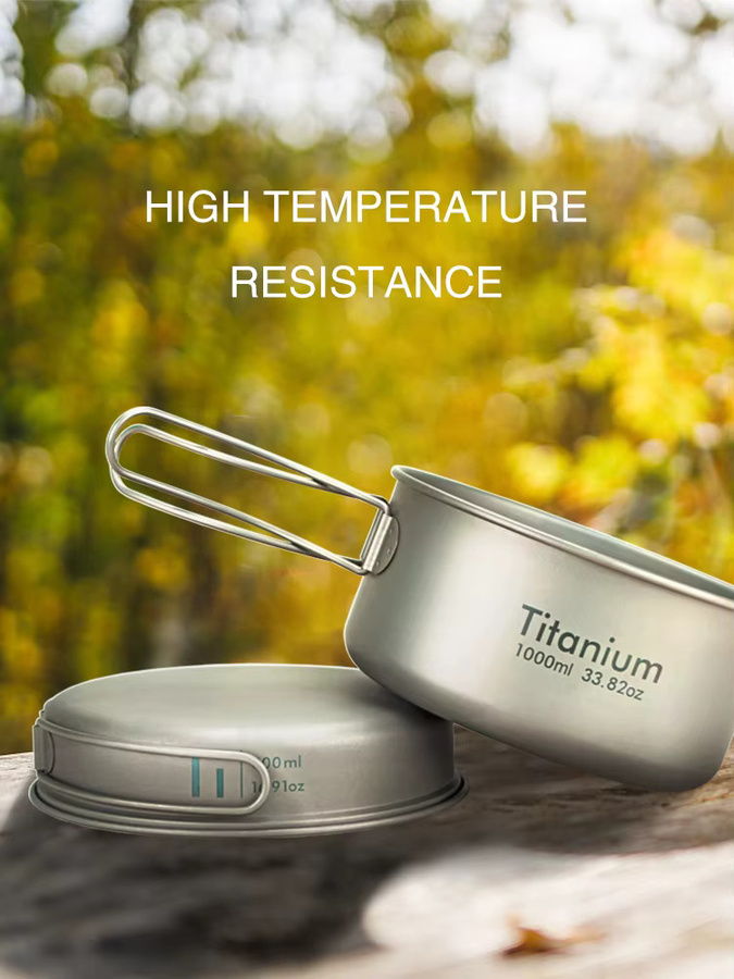 APG Ultraleichte Titanpfanne aus Titan in Silber für Outdoor, Camping und Trekking - Bild 5