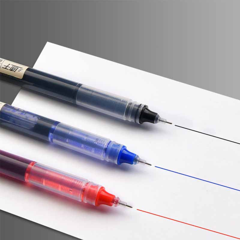 3er Set blaue Gelstifte mit Nadelspitze und 0,5 mm Schreibstärke für Schule und Büro - Bild 4