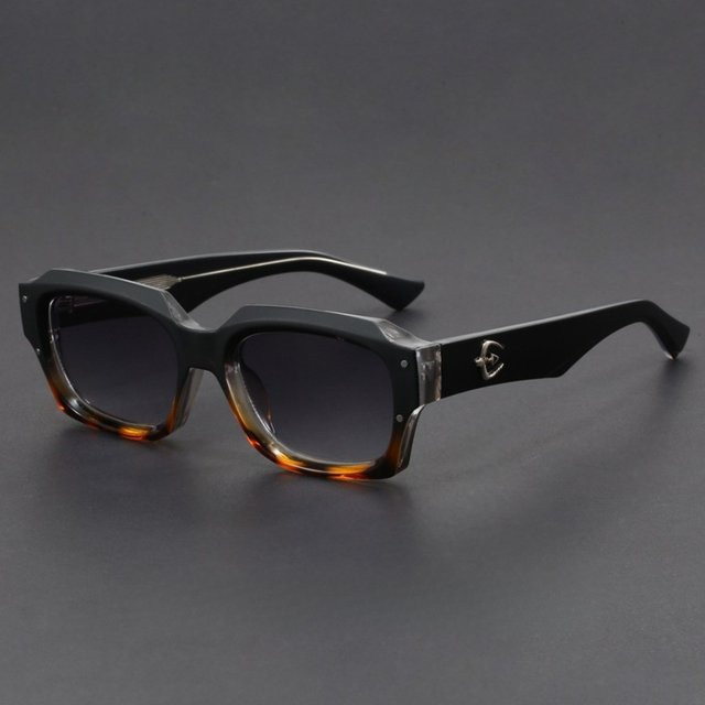 cs cojos Sonnenbrille Square, Unisex, Vollrand, Transparent Grau, Plastic - Bild 1