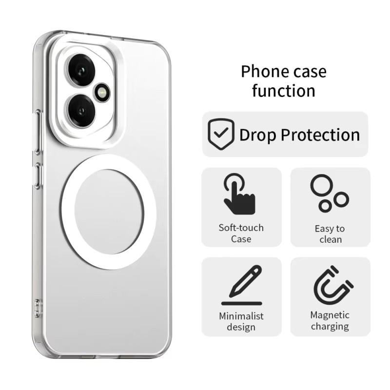 Stoßfeste Huawei Honor 400 Schutzhülle mit magnetischer kabelloser Ladefunktion in Transparent oder Schwarz - Bild 2
