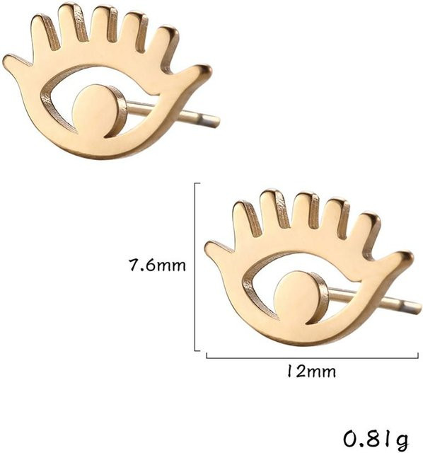 Steckohrringe Edelstahl, Gold, Damen - Bild 1