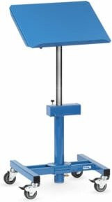 Fetra Materialständer 3291 in Blau, fahrbar und stufenlos höhenverstellbar von 720 mm bis 1070 mm, mit neigbarer Plattform und 150 kg Tragkraft - Bild 1