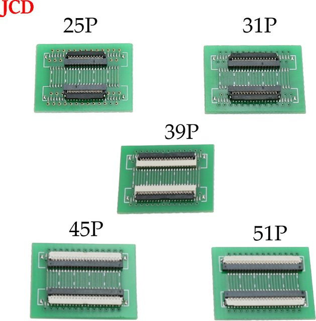 JCD FPC FFC Flexible Flachkabel-Verlängerungsanschlussplatine in Grün mit 0,3 mm PCB Pitch für 25 bis 51 PIN-Stecker als FPC-Adapter - Bild 1