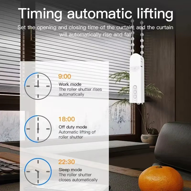 XIAORAN Tuya Smart Blind Motor mit Zigbee, Wifi und Bluetooth zur App-Steuerung für automatische elektrische Rollläden und Vorhänge, Farbe: Weiß - Bild 2