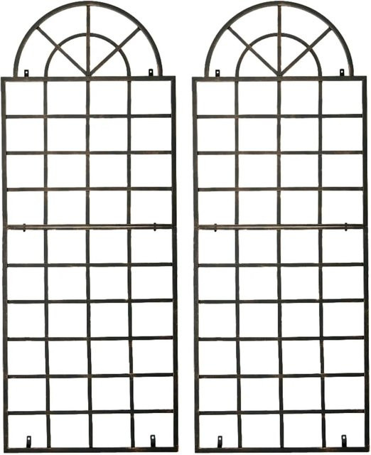 DELUKE Rankgitter GUNNAR 2er Set aus Metall in Bronze als Rankhilfe für Kletterpflanzen, B: 70 cm, H: 180 cm - Bild 1