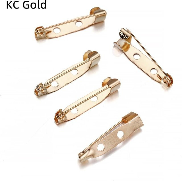 LuckLuckgo Brosche Clip Basis Pins, 30mm, beige, Damen - Bild 1