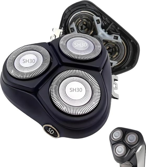 Philips Scherkopf-Set in Schwarz für Rasierer der Serie 4000 und Serie 1000 (S4301, S4302, S4303, S3206) inklusive Klingenhalter und Oberabdeckung - Bild 1