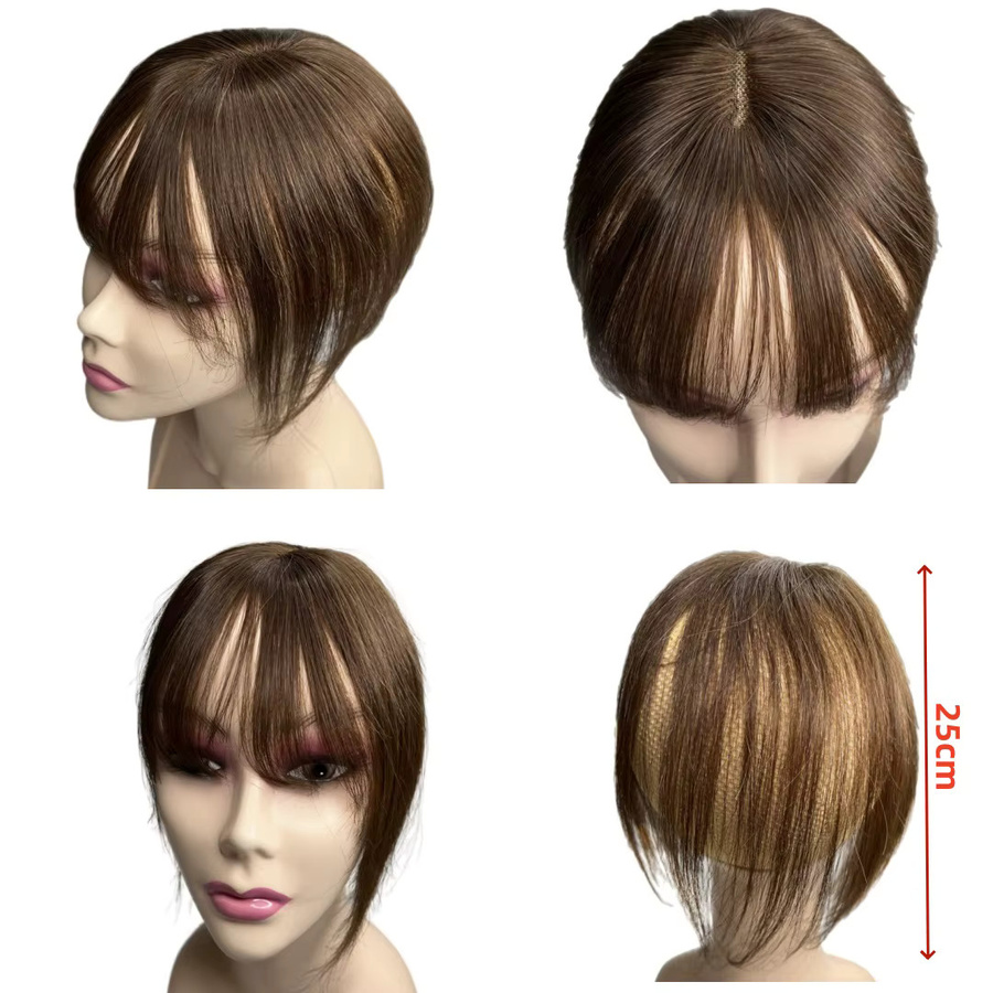 Satifresion Haar-Topper mit Pony aus Schweizer Spitze, 25,4 cm, Damen - Bild 2