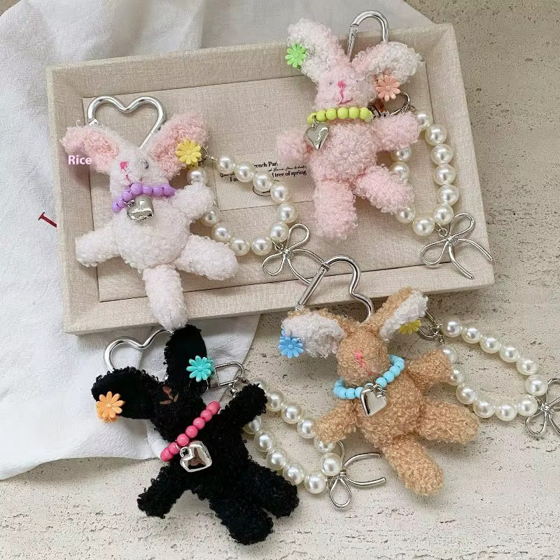 Velishy Schlüsselanhänger Langohrkaninchen Plüschpuppe, Kinder - Bild 1