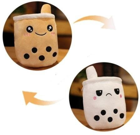 Bubble Tea Plüschtier Boba Milchtee, Kuscheltier Kissen, 15cm - Bild 1