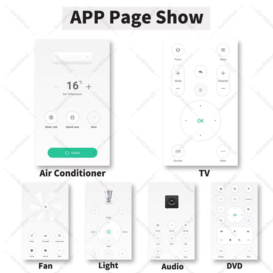 Tuya WiFi IR-Fernbedienung für Smart Home Automation in Schwarz, universelle Infrarot-Steuerung kompatibel mit Alexa und Google Home - Bild 2