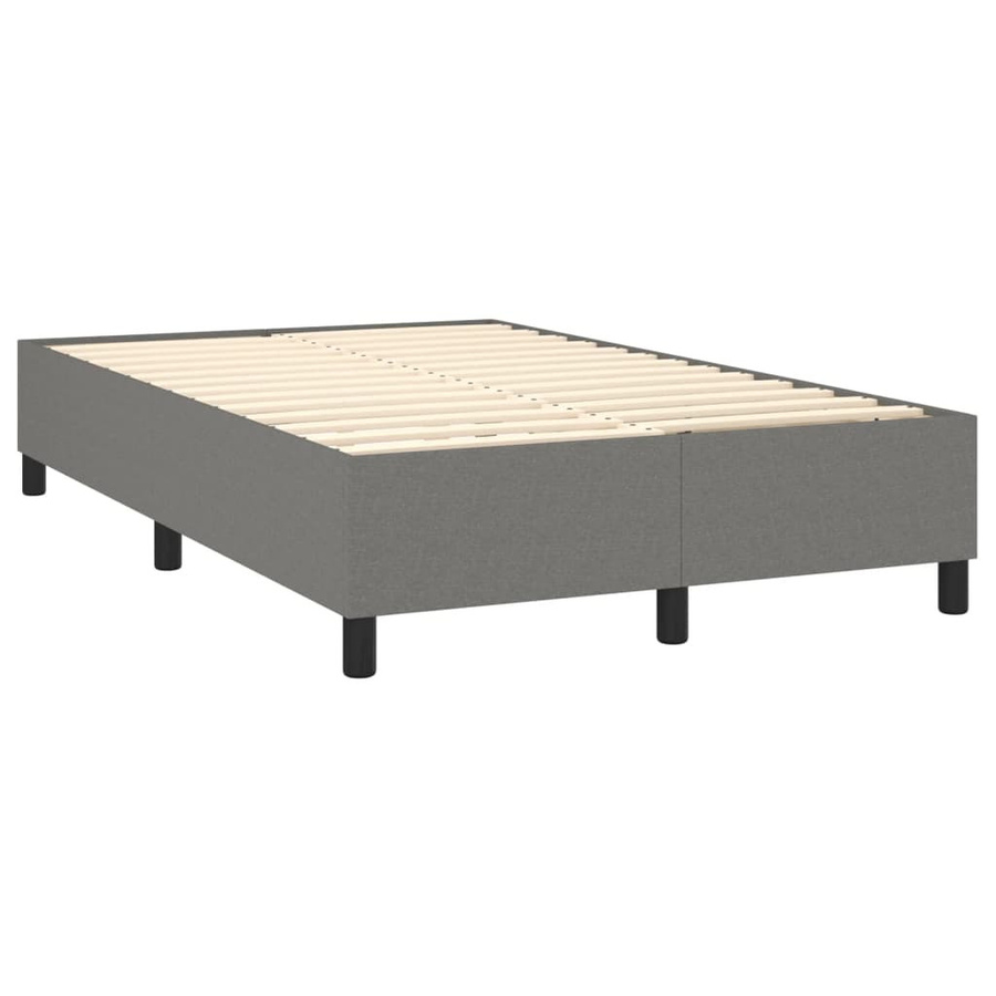 vidaXL Boxspringbett aus Stoff in Grau, B/T/H: 120 x 200 cm - Bild 3