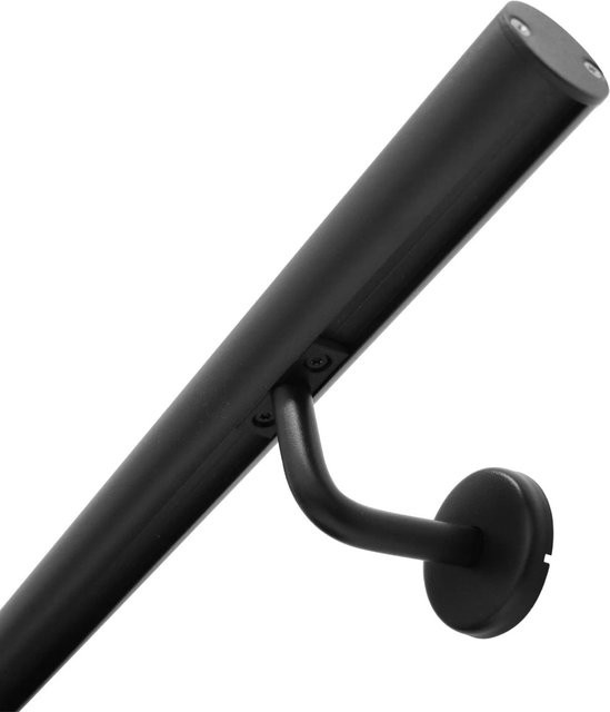 Kordo Wandhandlauf-Set aus Aluminium in Schwarz mit ovalem Profil - Bild 1