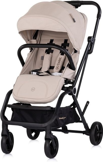 Chipolino Kinderwagen Go Twist Kombikinderwagen mit 360 Grad drehbarem Sitz und Federung in Beige - Bild 1