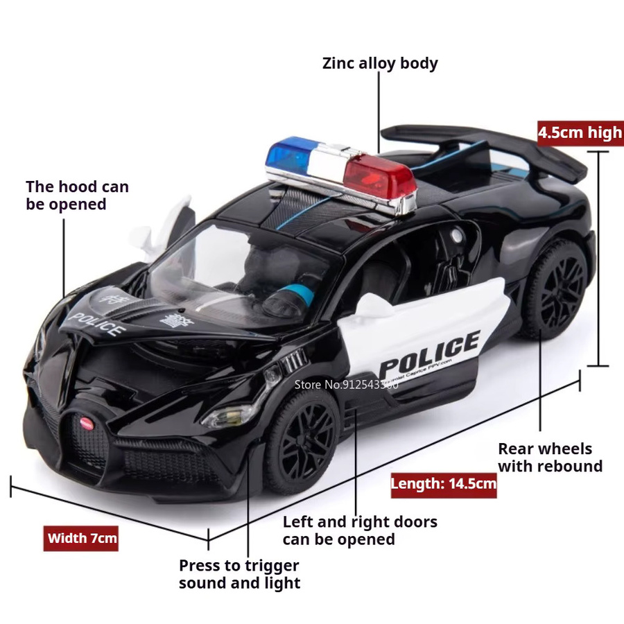 RMZ city DIVO Tourbillon Automodell-Spielzeug, 1:32, mit Licht und Sound, Rückziehfunktion - Bild 2