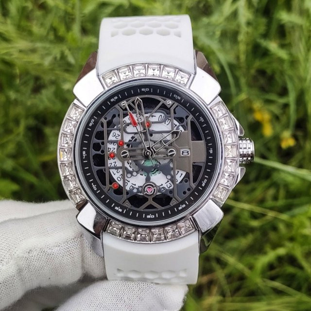STARPERISH Analoguhr, Quarz, Diamantbesetzt, Silikon, Schwarz, Herren - Bild 1