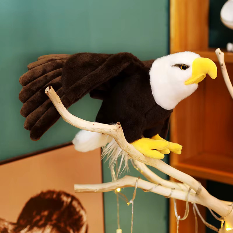 pangcangshu Weißkopfseeadler Plüschtier, Weiß, Schwarz - Bild 3