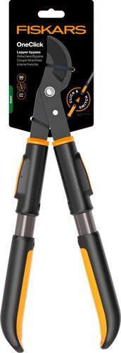 Fiskars OneClick Astschere Bypass aus gehärtetem Stahl in Schwarz/Orange, B/H/T: 17 x 44,2 x 3,4 cm - Bild 2
