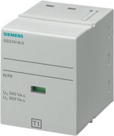 Siemens Steckteil Typ 1 N-PE Anforderungsklasse B, UC 350V 1-polig für Kombi-Ableiter, Weiß - Bild 1