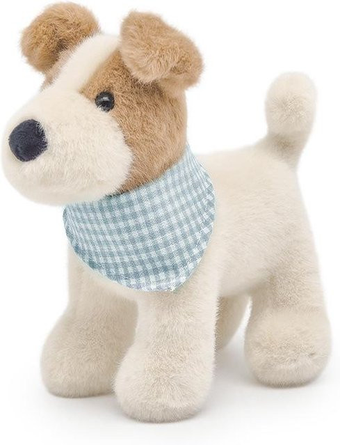 Foxterrier Puppe Plüschtier, Welpe, weiß, 18cm - Bild 1