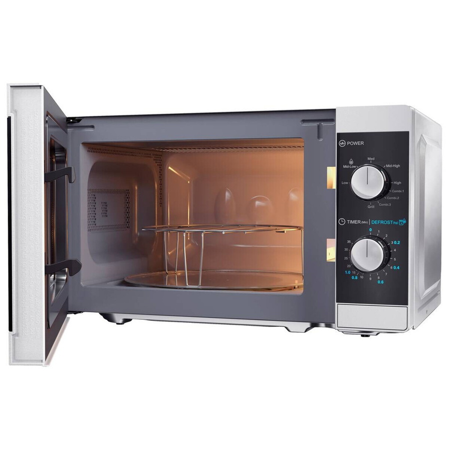 Sharp Mikrowelle mit Grillfunktion YC-MG01ES in Silber und Schwarz, B/H/T: 44,0 x 25,8 x 34,4 cm - Bild 2