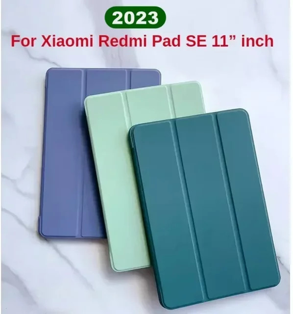 Xiaomi Dreifach faltbare Tablet-Hülle für Redmi Pad SE 11 2023, MiPad 5 Pro 11, MiPad 6 Pro, Pad 7 Pro 11.2 und Redmi Pad 2 2025 als Flip-Hülle in Schwarz - Bild 1