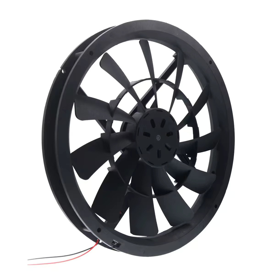 SLIDER 12V 120CFM Computer-Gehäuselüfter in Schwarz mit Molex-Anschluss und Montage-Kit - Bild 3