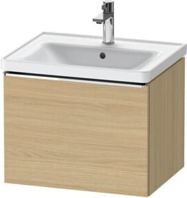Duravit Waschtischunterschrank D-Neo in Eiche Natur mit Chrom, B/T/H: 58,4 x 45,2 x 44 cm - Bild 1