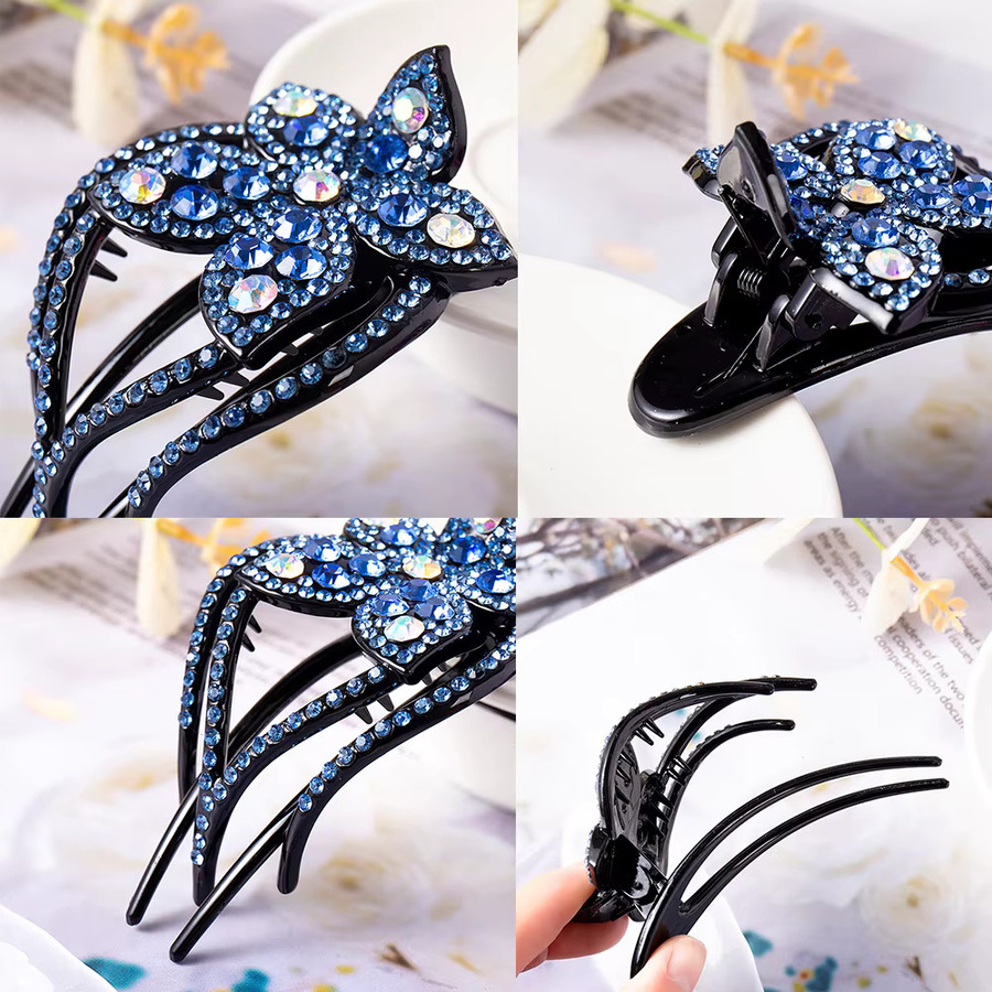FORWOT Haarnadel Blume, Strass, Damen - Bild 4