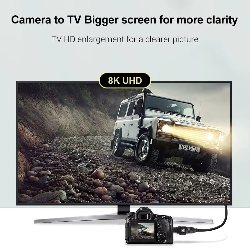 FDBRO HDMI Adapter Mini/Micro auf HDMI Konverter in Schwarz für 8K 60Hz und 4K 120Hz/144Hz zur Nutzung mit HDTV, Laptop und PS4/PS3 - Bild 4
