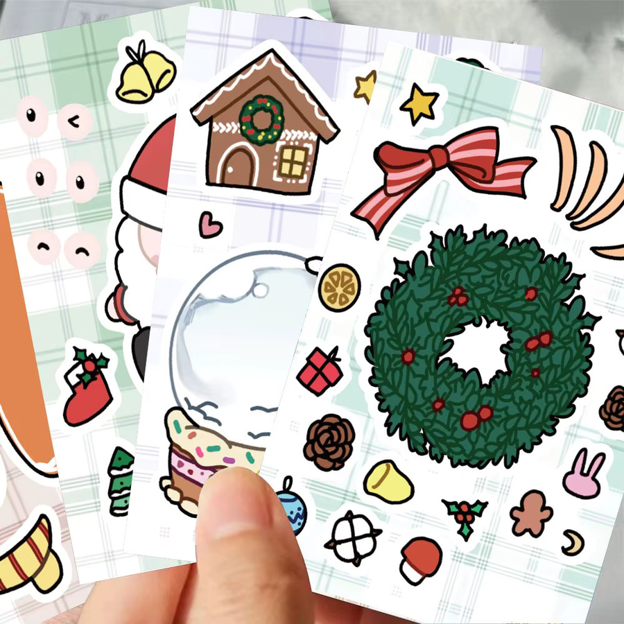 8-teiliges Set festliche Weihnachtsmotiv Aufkleber in Multicolor von RecordingYourLife Store - Bild 3