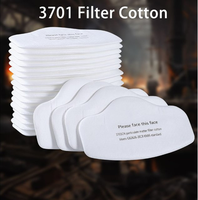 ELESESAFE KN95 Ersatzfilter aus Baumwolle für 3200 Staub Masken, 10 oder 20 Stück, Atemschutz-Filterpads für Malerei und Spritzen - Bild 1