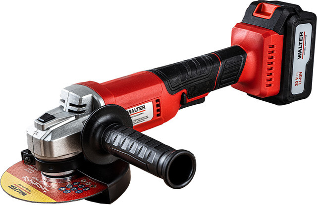 Walter 20V Akku Winkelschleifer Set in Rot mit 2x 4,0 Ah Akkus - Bild 1