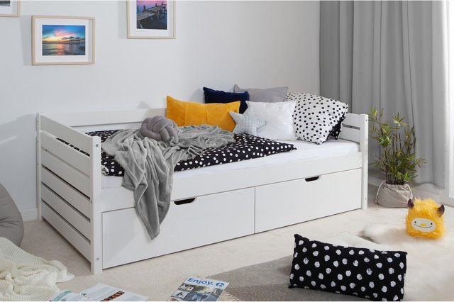 TiCAA Sofabett Naomi mit 2 Schubkästen, Breite: 90 cm, Länge: 200 cm - Bild 1