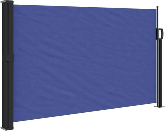 Furnicato Seitenmarkise ausziehbar Blau aus Polyester, B/H: 600 x 120 cm